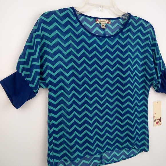 Speechless sheer blouse, Size M - Picture 5 of 6